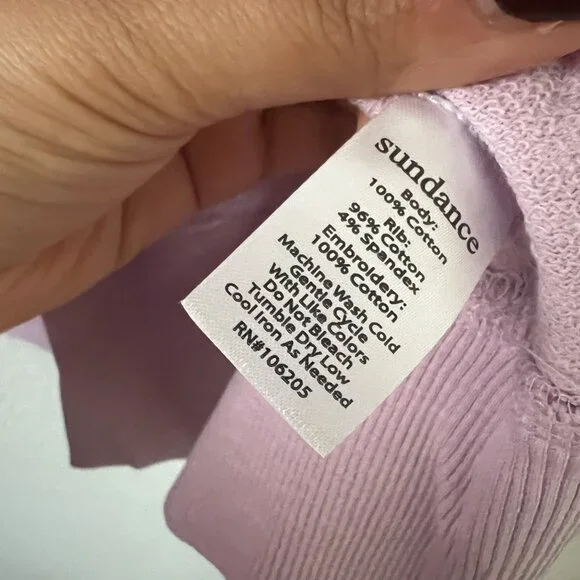 NWT Sundance Sz XXL Maebelle Pink Sweatshirt Embroidered Paisley Boho Loungewear - Picture 10 of 10